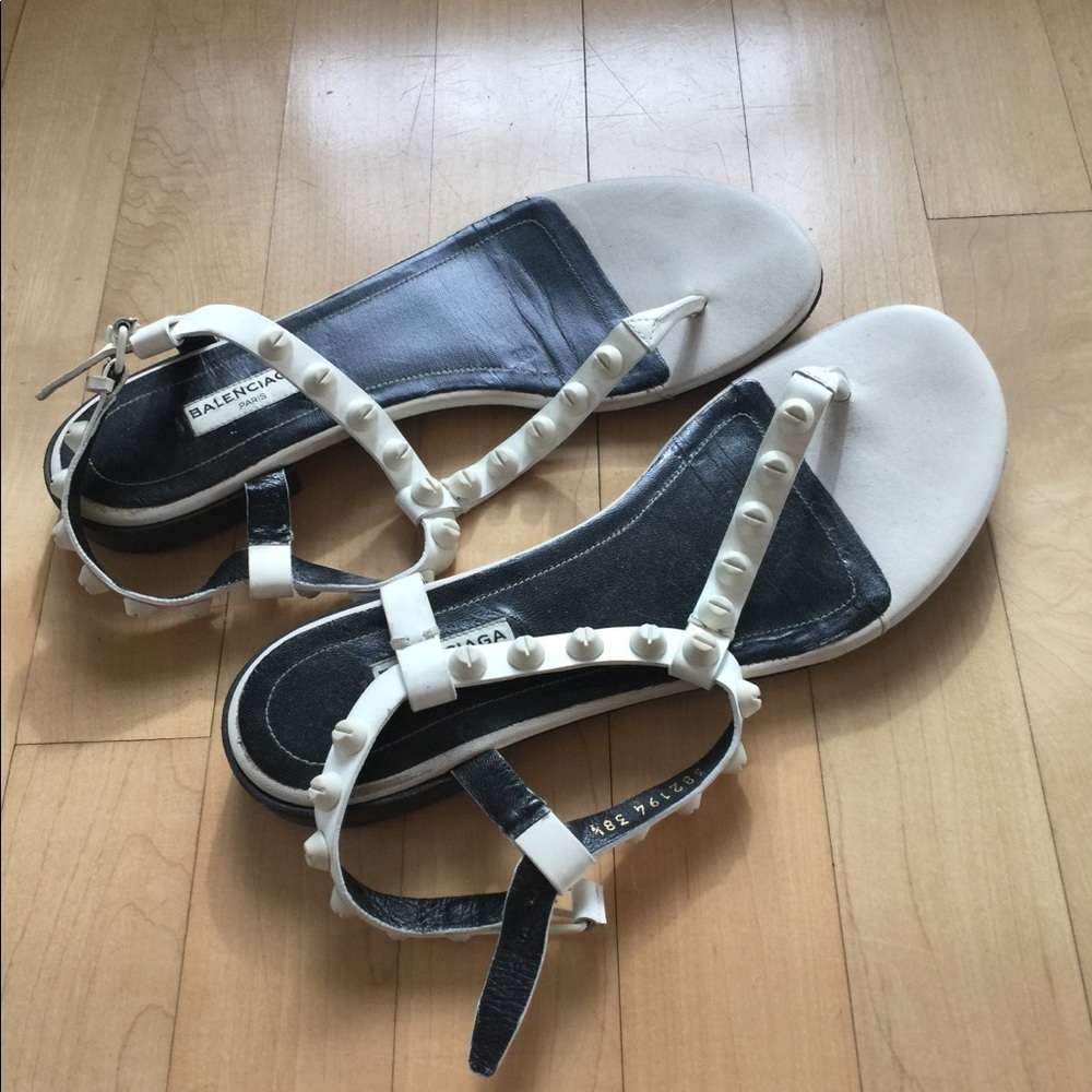 Balenciaga White Sandals size 38.5